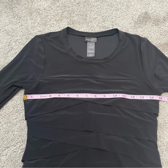 Bisou Bisou Black Layered Stretchy Dress Size 6 - Picture 7 of 10